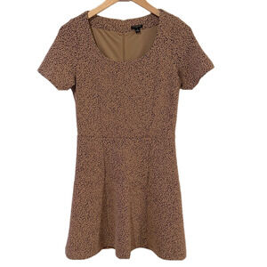 Anne Taylor tan and black leopard print dress, size 4P